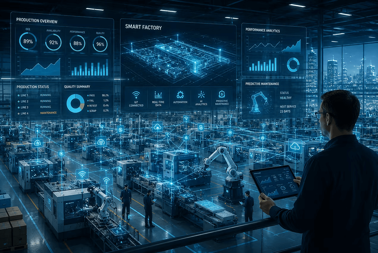 Connected smart factory and manufacturing analytics